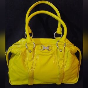 Michael Kors Mustard Yellow Patent Leather Satchel Bag